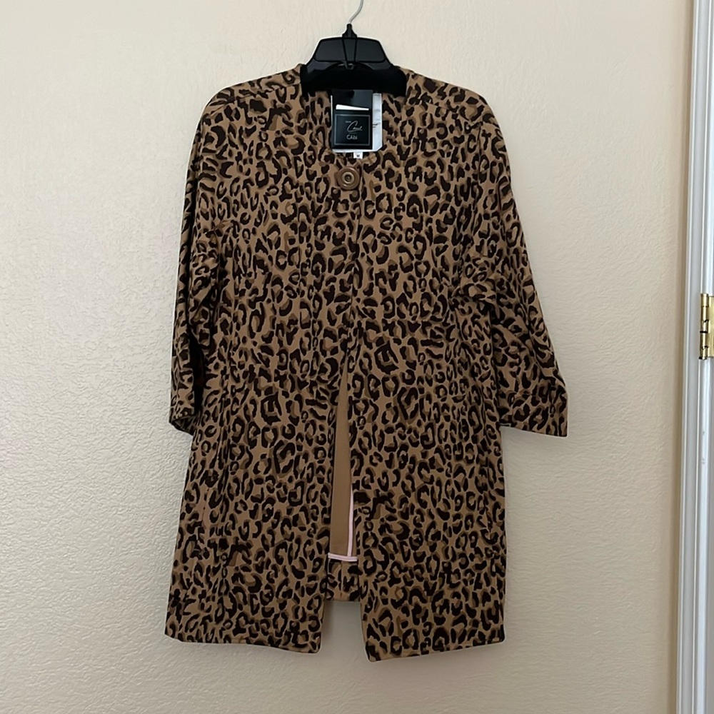 CAbi leopard jacket - size M - worn once, mint condition